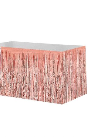 Rose Gold Metalize Masa Kenarı Eteği