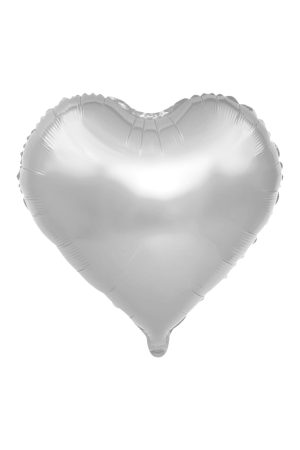 Kalp Folyo Balon 24 İnç Gümüş