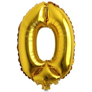 0 Rakam İthal 16 İnç Gold Altın Folyo Balon