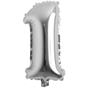 1 Rakam İthal 16 İnç Gümüş Folyo Balon