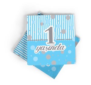 1 Yaşında Mavi Peçete