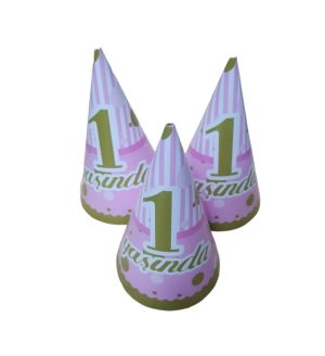 1 Yaşında Pembe Külah Şapka