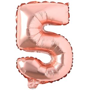 5 Rakam İthal 16 İnç Rose Gold Folyo Balon
