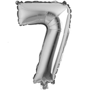 7 Rakam İthal 16 İnç Gümüş Folyo Balon