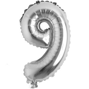 9 Rakam İthal 16 İnç Gümüş Folyo Balon