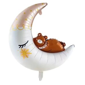 Ayılı Ay Folyo Balon