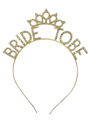 Bride To Be Gold Taçlı Lüks Taşlı Taç