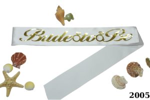 Bride To Be Beyaz Üstü Gold Yüzüklü Kuşak