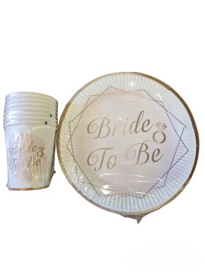 Bride To Be Yüzüklü Tabak Bardak Set