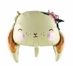 Çiçekli Tavşan Folyo Balon