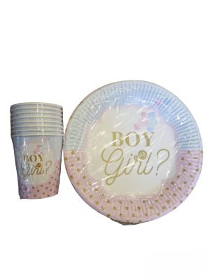Cinsiyet Belirleme Karton Tabak Bardak