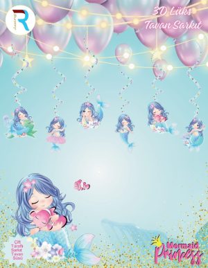 Deniz Kızı 3D Lüks Tavan Sarkıt Süs