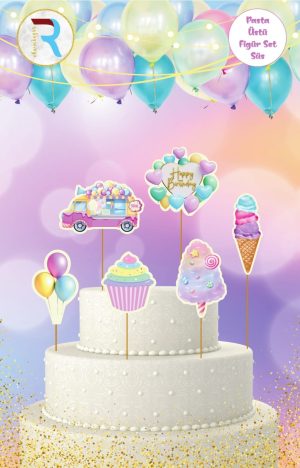 Dondurma Pasta Üstü Figür Süs Set