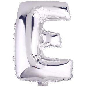 E Harf İthal 16 İnç Gümüş Folyo Balon