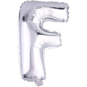 F Harf İthal 16 İnç Gümüş Folyo Balon
