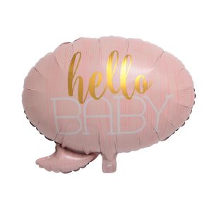 Hello Baby Pembe Folyo Balon 60 cm