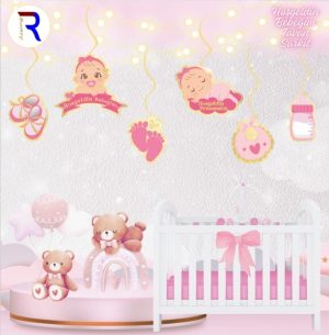 Hoş Geldin Bebeğim Pembe Tavan Sarkıt Süs