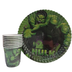 Hulk Karton Tabak Bardak Set