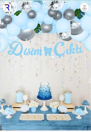 İlk Diş Mavi Kaligrafi Banner