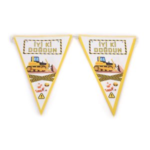 İnşaat Üçgen İyi Ki Doğdun Flama Bayrak