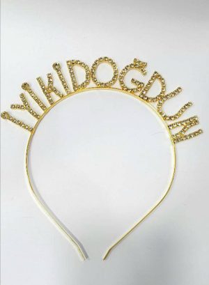 İyi ki Doğdun Gold Altın Lüks Taşlı Taç