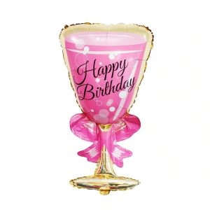 Kadeh Pembe Folyo Balon