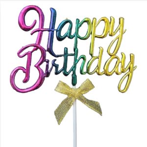 İthal Karışık Happy Birthday Plastik Pasta Süs