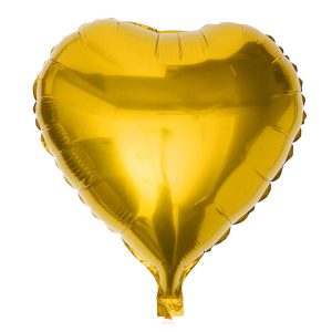 (Kartelasız) Gold Altın 24 İnç Parlak Kalp Folyo Balon