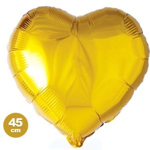 (Kartelasız) Gold Altın Kalp Folyo Balon 45 Cm 18 İnç