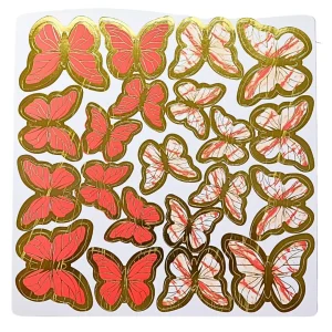 Kırmızı Kelebek Pasta Dekor Süs