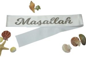 Maşallah Beyaz Üstü Gümüş Kuşak