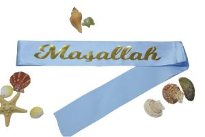 Maşallah Mavi Üstü Gold Kuşak