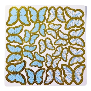 Mavi Kelebek Pasta Dekor Süs