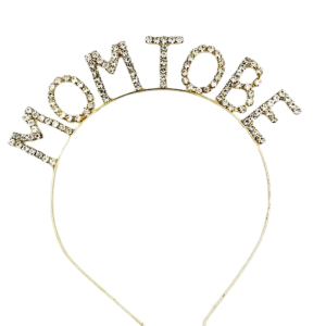 Mom To Be Gold Lüks Taşlı Taç