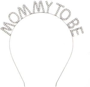 Mom To Be Gümüş Lüks Taşlı Taç