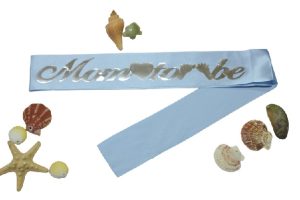 Mom To Be Mavi Üstü Gümüş Kuşak