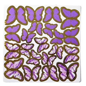 Mor Kelebek Pasta Dekor Süs