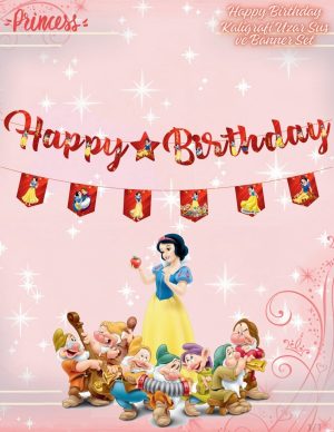 Pamuk Prenses Kaligrafi Uzar Süs ve Banner Set