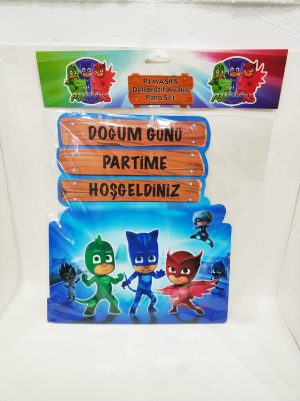 Pijamaskeliler Dekoratif Ayaklı Pano Set