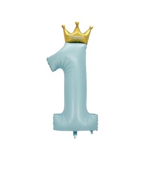 Prens 1 Rakam Mavi Folyo Balon