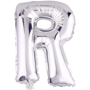 R Harf İthal 16 İnç Gümüş Folyo Balon