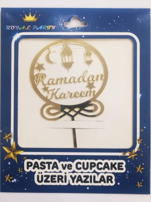 Ramadan Kareem Pasta Üzeri Gold Pleksi