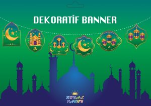 Ramazan Lüks Dekoratif Yeşil Banner