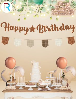 Karamel Kaligrafi Uzar Süs ve Banner Set