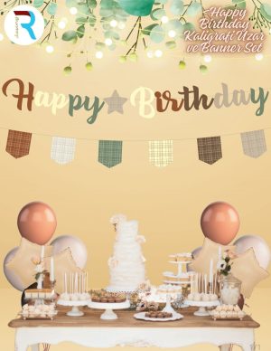 Retro Karışık Kaligrafi Uzar Süs ve Banner Set