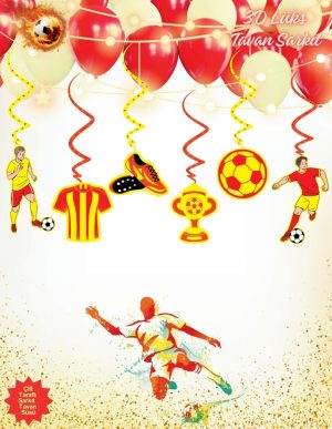 Sarı Kırmızı 3D Lüks Tavan Sarkıt Süs