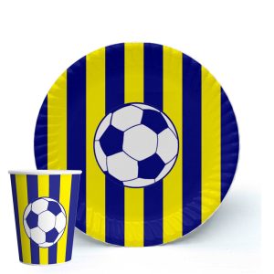 Sarı Lacivert Fenerbahçe Karton Tabak Bardak Set