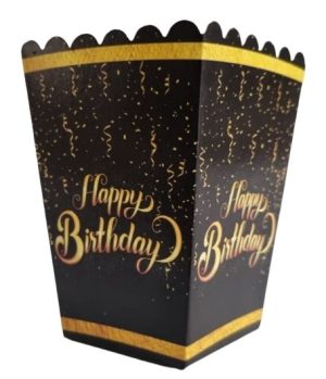 Siyah Altın Happy Birthday Mısır Kutusu