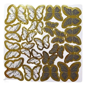 Siyah Kelebek Pasta Dekor Süs