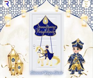 Sünnetimize Hoş Geldiniz Gold Kapı Süsü